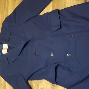 Pendleton Women’s Vintage 100% Virgin Wool Navy Blue Trench Coat Size 8